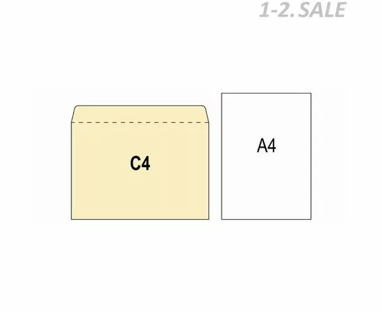 52984 - Конверт Белый С4 б/кл 229х324 треуг.кл.115г Рос 500шт/кор 76398 (6)