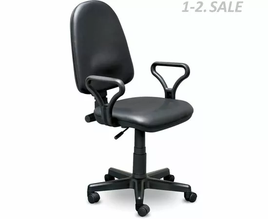 58955 - Мебель UP Кресло Prestige с жест.подл. самба чер. к/з v14/4 81125 (1)