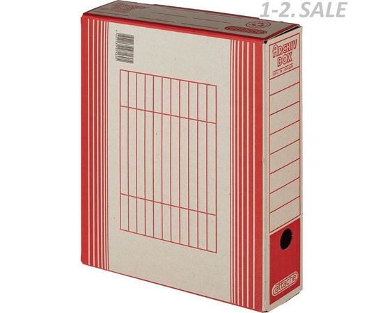 604842 - Короб архивный Короб Архивный Attache,75 мм,переплетный картон,красн 390817 (2)