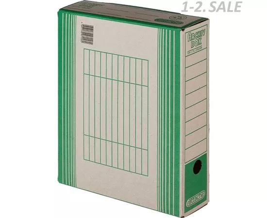 604843 - Короб архивный Короб Архивный Attache,75 мм,переплетный картон,зелен 390818 (2)