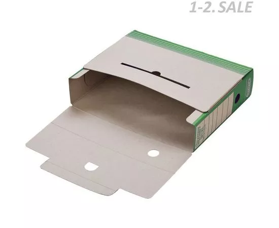 604843 - Короб архивный Короб Архивный Attache,75 мм,переплетный картон,зелен 390818 (6)