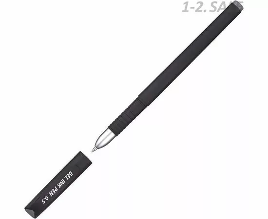 605055 - Ручка гелевая Attache Velvet черный стерж, 0,5мм 613139 (1)
