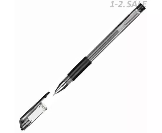 605061 - Ручка гелевая Attache Gelios-030 черный стерж, игольчатый, 0,5мм 613145 (1)