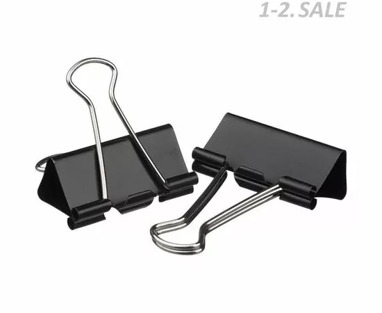 605167 - Зажим для бумаг 41мм 12шт/уп Attache, европодвес 509189 (1)