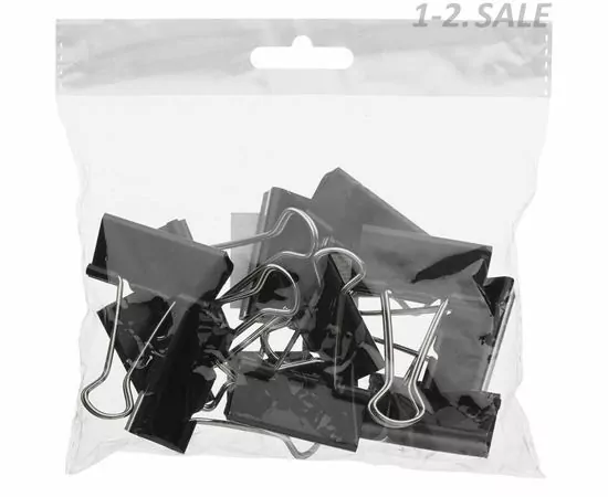 605167 - Зажим для бумаг 41мм 12шт/уп Attache, европодвес 509189 (2)