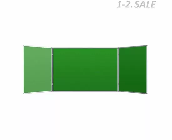 605215 - Доска магнитно-маркерная меловая 100х300 2-створ. 402751 (1)