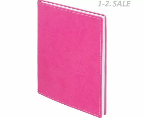 605264 - Бизнес-тетрадь Attache Клэр А5 120л, клетка, кожзам, розовая 451611 (6)