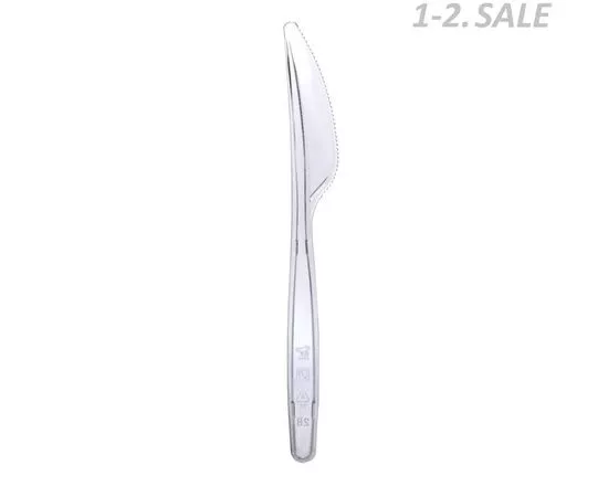 713491 - Нож однораз. 180мм прозрачный, ПС, 50шт/уп Комус (1)