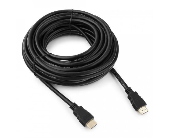 710633 - Кабель HDMIшт. - HDMIшт. Гарнизон GCC-HDMI-10M, 10м, v1.4, M/M, черный, пакет (1)