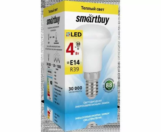 663688 - Smartbuy R39 E14 4W 3000K 3K пластик SBL-R39-04-30K-E14 (1)