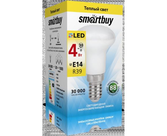 663688 - Smartbuy R39 E14 4W 3000K 3K пластик SBL-R39-04-30K-E14 (1)