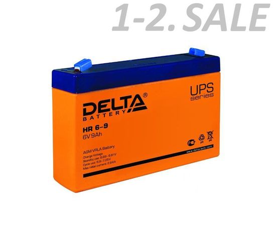 580216 - Аккумулятор 06V 9.0Ah Delta HR 6-9 151x34x94 (100) (1)