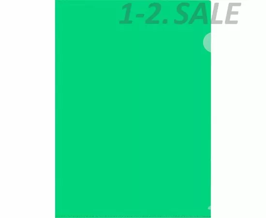 631648 - Папка уголок E-310 180мкр жест.пластик А4 зеленая прозр.Россия 10шт/уп (1)