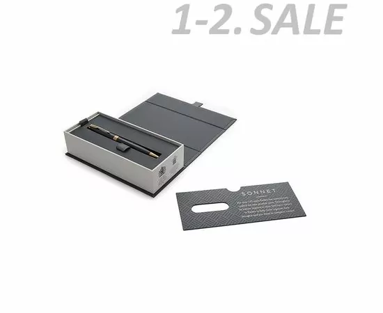631706 - Ручка шариковая PARKER 2017 Sonnet slim Черный лак GT 1931498 черн., средн (2)