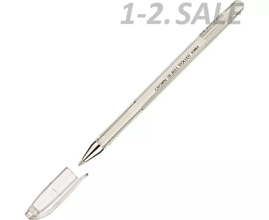 631831 - Ручка гелевая Crown Hi-Jell Pastel пастель белая, 0,8мм(6!) цена за шт.СПБ(12!) (1)