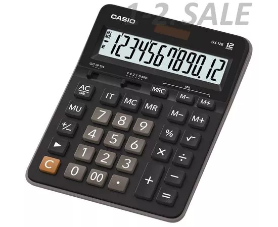 632932 - Калькулятор Casio бухгалтерский GX-12B, 12 разрядов, полноразмерный (1)