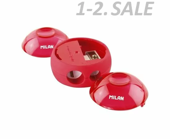 701339 - Точилка Milan шар с контейнером, 2 отверстия, пластик, цвет в ассорт. арт. 973100 (2)