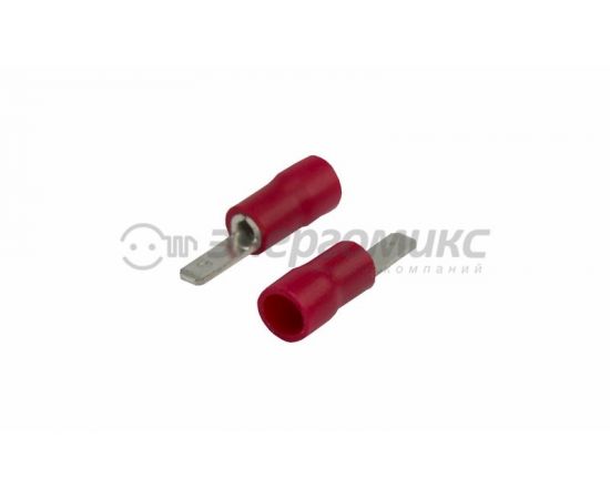 606962 - REXANT наконечник клемма изол. штекер 2,8мм РПи-п 1,5-(2,8) 0,5-1,5мм2, красный (100шт, цена за шт) (1)