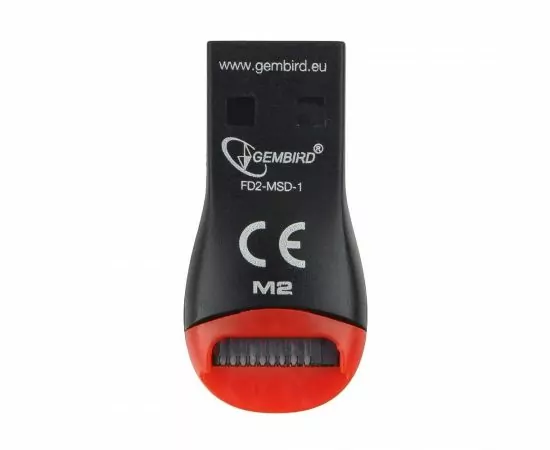 712145 - Картридер внешн.USB2.0 Gembird, для считывания MicroSD карт, блистер (1)