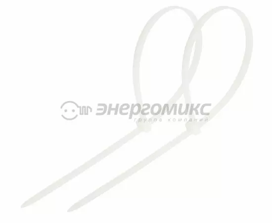462739 - REXANT хомут нейлоновый белый 4,8х300 (уп. 100шт., цена за уп.) 07-1302 (1)