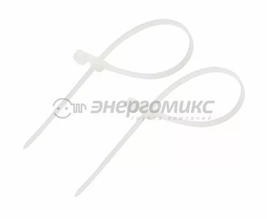 480352 - REXANT хомут нейлоновый под винт 3,6х150 белый (уп. 100шт., цена за уп.) 07-0154 (1)