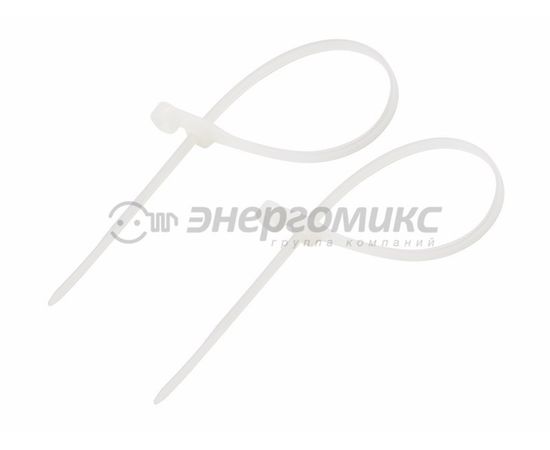 480352 - REXANT хомут нейлоновый под винт 3,6х150 белый (уп. 100шт., цена за уп.) 07-0154 (1)