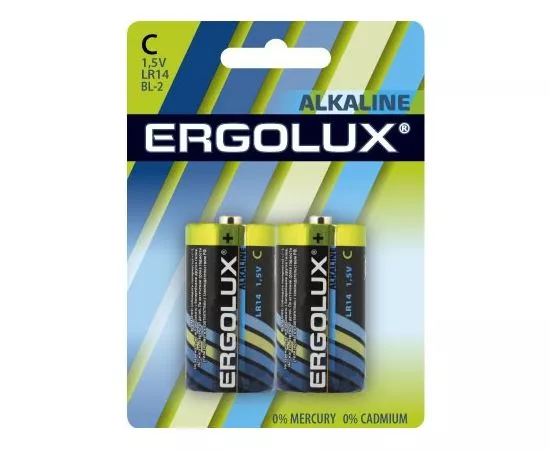 481165 - Элемент питания Ergolux LR14/343 BL2 (1)