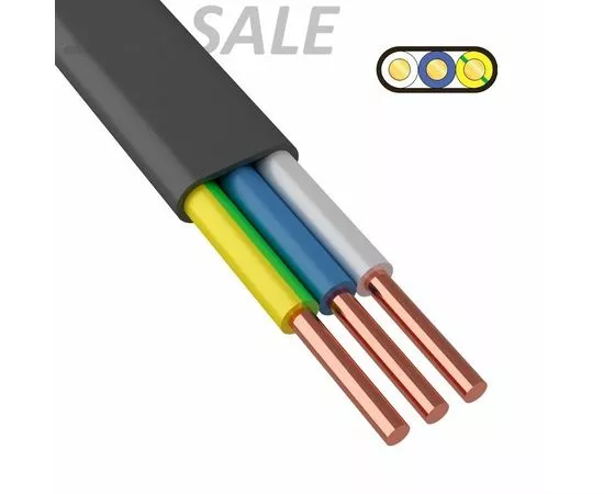 637698 - Кабель ВВГ-Пнг (А)-LS 3х2,5  (бухта 50м) (ГОСТ) (ПРОМЭЛ) ш сил черн медн  нег пониж газовыд. (1)