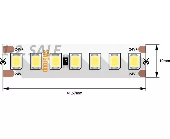 712569 - SWG Лента св/д ПРО 2835 168LED/m 17,3W/m 24V 2300Lm/m (5м, цена за 1м) 4000K-4500K 4K 7074 (1)