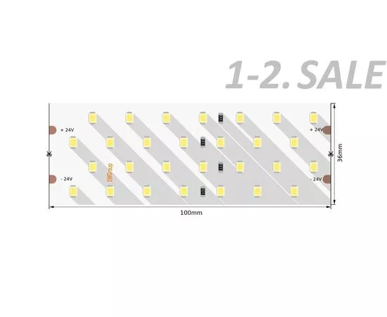 712574 - SWG Лента св/д ПРО 2835 280LED/m 26W/m 24V 2950Lm/m (5м, цена за 1м) 4000K-4500K 4K 6688 (1)