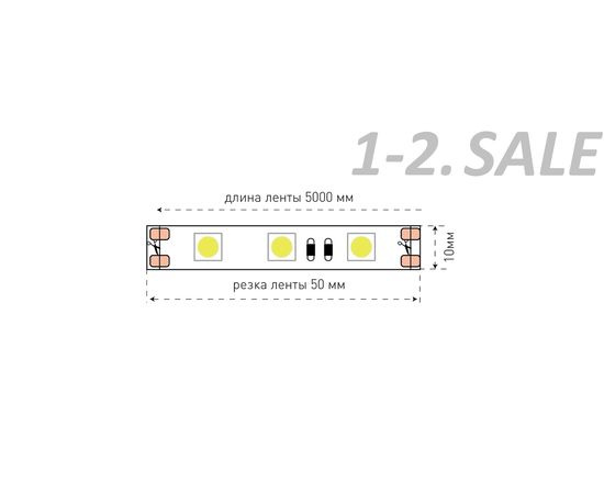 712697 - SWG Лента св/д эконом 5050 60LED/m 14,4W/m 12V 700Lm/m (5м, цена за 1м) 2800K-3200K 3K 2239 (1)