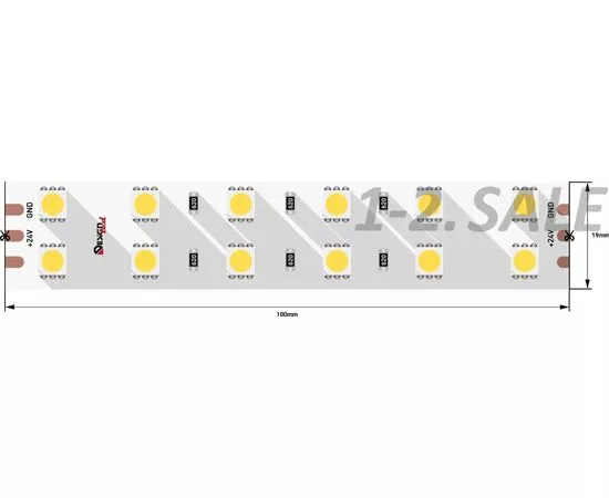 685899 - SWG/Design LED Лента св/д 24V 2x DSG 5050 W+WW 120L-V24-IP33 6000K+3000K 600LED 28.8W/m 5м цена за м (1)