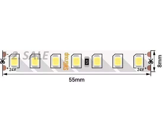733810 - SWG Лента св/д (5м, цена за 1м) SWG2P126-24-13-W (1)