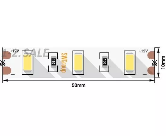 733846 - SWG Лента св/д (5м, цена за 1м) SWG660-12-20-WW (1)