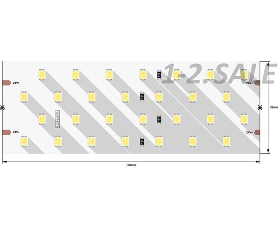 734853 - SWG/Design лента св/д 24V Led DSG2280 DSG2280-24-NW-33 2.5м цена за метр (1)