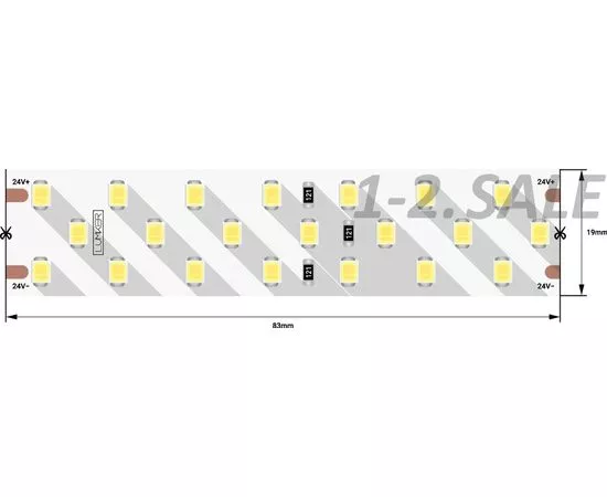 772574 - SWG/Design LED Лента св/д 24V 3xDSG 2835 DW 252L-V24-IP33 4000K 4K 1260LED 24W/m LUX 5м цена за метр (1)