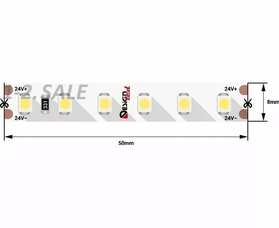 772592 - SWG/Design LED Лента св/д LUX 9.6W/m SMD3528 Открытая (IP33) 6500K 6K 24V (5м цена за метр) (1)