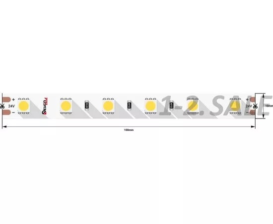 772627 - SWG/Design LED Лента св/д 24V DSG 5050 WW 60L-V24-IP33 2700K 2K 300LED 14.4W/m LUX (5м цена за метр) (1)