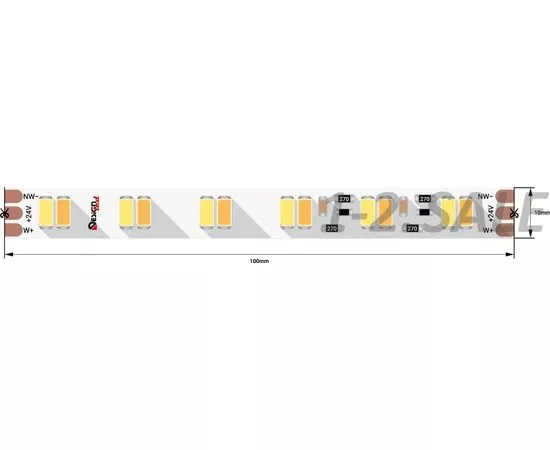 772634 - SWG/Design LED Лента св/д 24V DSG 5730 WW+W 120L-V24-IP33 2700+6000K 6K 600 LED 26.8W/m 5м цена за м (1)