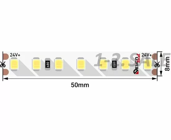 772637 - SWG/Design LED Лента св/д 2835 14.4W/m 24V 3700-4250K 140 LED/m для морепродуктов (5м цена за метр) (1)