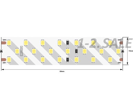 772647 - SWG/Lumker Лента св/д 24W/m SMD2835 (IP33) 3000K 2K 3000K 2K 24V CRI=92-96 (5м цена за метр) (1)