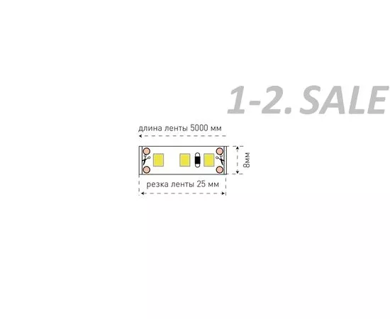 712585 - SWG Лента св/д стандарт 2835 120LED/m 9,6W/m 12V 400Lm/m 5м цена/1м 2800K-3200Kзамена на код 772660 (6)