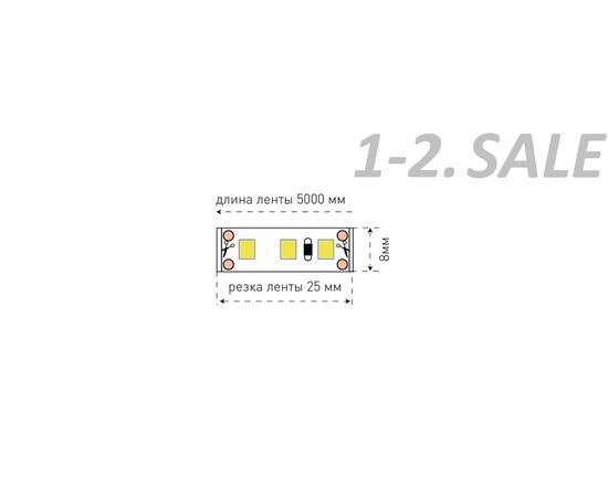 712586 - SWG Лента св/д стандарт 2835 120LED/m 9,6W/m 12V 900Lm/m 5м цена/м 6000K0761 замена на код 772658 (6)