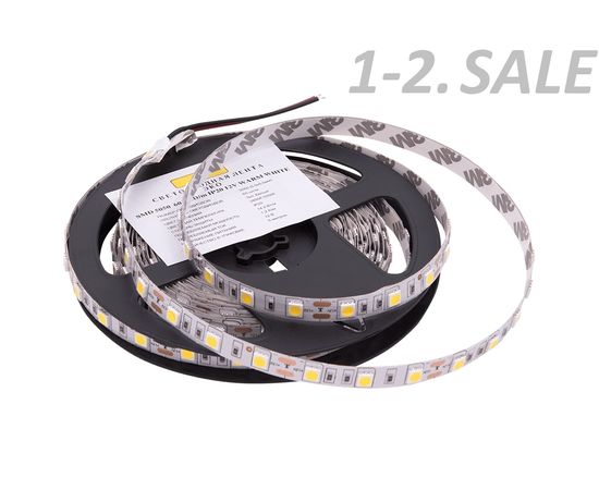 712697 - SWG Лента св/д эконом 5050 60LED/m 14,4W/m 12V 700Lm/m (5м, цена за 1м) 2800K-3200K 3K 2239 (2)