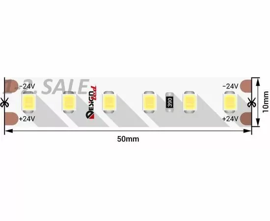 772566 - SWG/Design LED Лента св/д 24V DSG 2835 W 120L-V24-IP33 6000K 6K 600LED 14.4W/m LUX (5м цена за метр) (2)