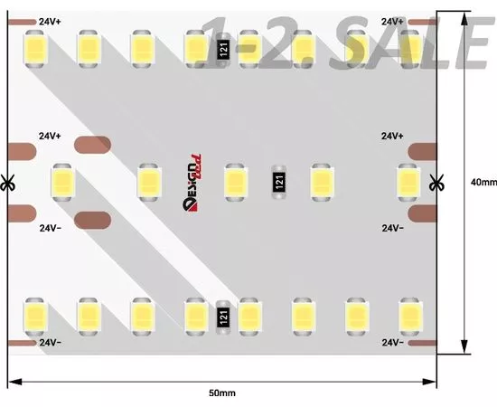 772580 - SWG/Design LED Лента св/д 24V 3x DSG 2835 NW 420L-V24-IP33 4000K 4K 2100LED 40W/m LUX 2.5м цена за м (2)