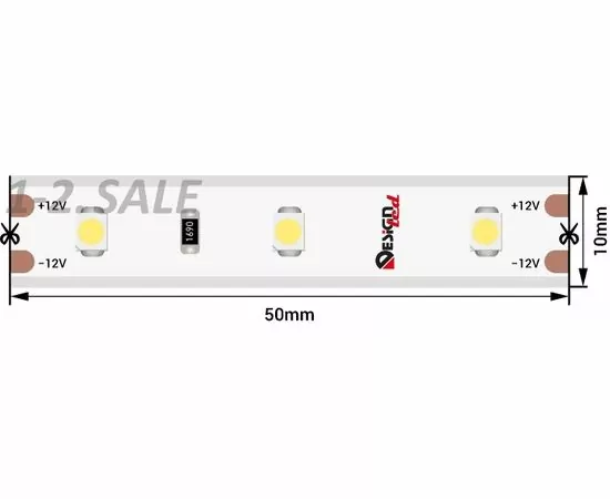 772606 - SWG/Design LED Лента св/д LUX 4.8W/m SMD3528 Закрытая (IP65) 4000K 4K 12V (5м цена за метр) (2)