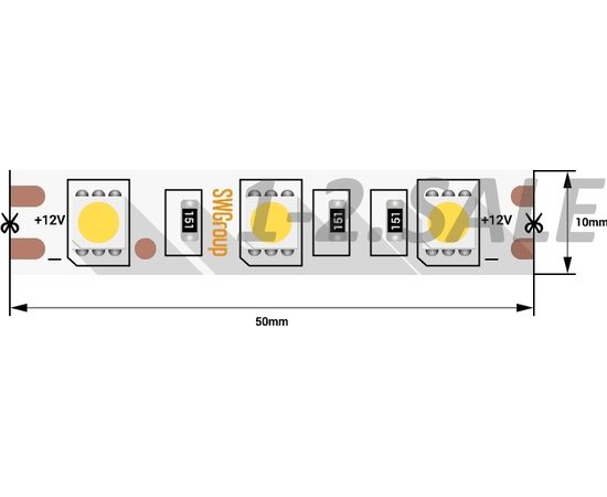 772673 - SWG Лента св/д 14.4W/m SMD5050 Открытая (IP20) 2700K 2K 12V (5м цена за метр) (2)
