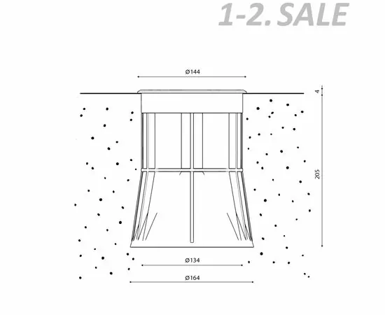 774373 - SWG/Design LED Напольный садовый LED встр. св-к св/д, 6,7W, 3000K 2K, серый, DL-LOE-1022A-6.7-GR-WW (1)