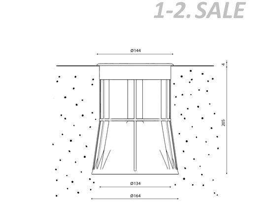 774373 - SWG/Design LED Напольный садовый LED встр. св-к св/д, 6,7W, 3000K 2K, серый, DL-LOE-1022A-6.7-GR-WW (1)